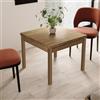 Linea Azzurra Tavolo da Pranzo Modello Firenze a Libro 90x78,5x90cm Tavolo Allungabile Sala Da Pranzo in Legno Tavolo Moderno per Cucina, Soggiorno, Salotto Made in Italy (Noce Naturale)
