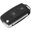 kuyuansu 2Pulsante Guscio chiave auto VW Jetta Golf Passat Beetle Skoda Seat Polo B5