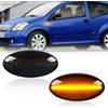 OZ-LAMPE Frecce Laterale a LED per 1007 107 206 207 307 407 607 Partner Expert Citroen C1 C2 C3 C5 C6 Xsara Picasso Berlingo Jumpy, Indicatore di Direzione a LED, 2 Pezzi Nero Canbus