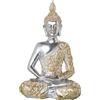 DRW Figura di un Buddha in resina in oro 17x11x28 cm