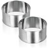 Metaltex 204 523 - Set di 2 Anelli per Acciaio Inossidabile emplatar, 85 x 42 mm