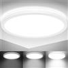 B.K.Licht - Pannello LED a luce indiretta, piatto, dimmerabile a passi, soffitto, pannelli led, led soffitto, pannelli luminosi LED, luce pannello led, 29,3x2,8 cm, bianco