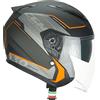 CGM Casco jet, 130A DAYTONA APACHE, Grigio Arancione opaco, M (57-58cm)