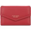 FORRICA Donne Portafoglio Cerniera Portamonete Piccolo Moneta Borsa Borsellino in Pelle PU Elegante Mini Pochette con Confezione Regalo Rosso
