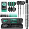 Harrows NX Elite 90% Tungsten Steel Tip Darts Set | 21 g a 26 g Tutti i Pesi Disponibili | Enorme Set da 17 Pezzi con aste Supergrip, Alette Quantum e Custodia da Viaggio (21g)
