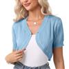 Gyabnw Bolero Elegante Donna Coprispalle Donna Casual Cardigan Lavorato Estivo a Maglia Cava a Maniche Corte