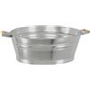 Dehner Bacinella decorativa Dehner, ca. 55 x 42 x 19 cm, zincata, colore argento