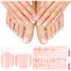 MELLIEX 240 Pezzi Unghie Finte e Unghie Finte Piedi French Corte Tip Unghie Piedi Copertura Completa Acrilico Press on Nails Manicure per Donne Ragazze