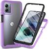 Generic Custodia protettiva a 360° per Motorola Moto G54 5G, custodia antipolvere antiurto con pellicola protettiva integrata per lo schermo temperato, protezione integrale resistente, cover posteriore