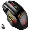 Waiecnksa Mouse wireless per computer 2.4G RGB Mouse da gioco ricaricabile Bluetooth Mouse USB Mouse ergonomico silenzioso