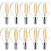WULUN 10 Pezzo E14 4W Lampade LED, Edison G45 Mini Globe Lamp, Vetro Chiaro, 3000K Bianco Caldo, 400 LM, Non Dimmable, Corrisponde 40W lampadina, AC 220-240V (Bianco Caldo, E14)