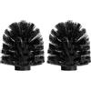 QUARKZMAN 2pz Testine di Ricambio per Spazzola WC 12mm, Spazzola WC Pulizia Testine Scopino a Forma di Palla Rotonda Nero