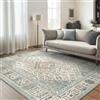 GENIMO - Tappeto Vintage 160x230cm - Antiscivolo, Facile da Pulire, Con Pelo Corto - Per Soggiorno, Camera da Letto - Verde Chiaro