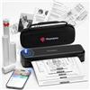 Phomemo M834 Stampante Portatile A4, Stampante Termica Portatile, Connessione Bluetooth e USB, Supporta Carta Termica A4, Con Custodia per il Trasporto e 4 Rotoli di Carta Termica, Nero