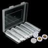 HNBTX Capsule di monete, scatola per la raccolta di monete da 33 mm, con 120 guarnizioni in schiuma (17/20/25/27/30 mm)
