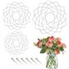 BMSQOFD 3 Supporti per Fiori, Hanataba, Riutilizzabili Hanataba, Anello per Fiori, Anello per Fiori, Supporto Girevole per Piante, Vasi Artigianali (Argento)