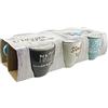 Maison Tortorà - Set 6 Tazze Decoro Shabby, Tazzine da Caffè in Ceramica colorata.