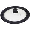 Generic Coperchi universali di ricambio per pentole, padelle, pentole, pentole, nero/grigio (nero, 34 cm)