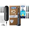 Oral-B Spazzolino Elettrico Ricaricabile iO 9 Nero+ Testine di Ricambio iO Series Ultimate Clean Nere, Nero + 7 Testine