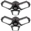 ANYPOWK Luci da Garage LED 6000 Lumen 6500 K Luce diurna 60 W, plafoniere LED per garage a tre foglie, confezione da 2