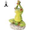 Norhogo Figura decorativa di rane porta buona fortuna, statua di rana, in resina, yoga, rana, statuetta di rana, decorazione divertente per casa, scrivania, bagno