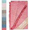 Jarapa Home Trapunta Multiuso: Divano Scozzese, Coperta Foulard, Copriletto, Foulard per Divani in Cotone e Altre Fibre Finitura di Qualità Fatto in Spagna. Telo Copridivano (Rosso Mèlange, 130x180cm)