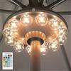 HONWELL Luci per ombrellone, 12 LED in plastica con lampadina per ombrellone, luce da esterno a batteria con timer, cambio colore con telecomando per ombrellone, tende da campeggio