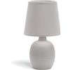 Aigostar - Lampada da Comodino, Moderna Lampada da Tavolo Base in Ceramica Paralume in Stoffa, Attacco E14, 17 * 17 * 31cm Cavo 1.3 Metri, Design Vintage.