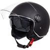 VINZ Pavia, casco jet con doppia visiera, casco alla moda, taglia XS-XXL, con parasole, certificato ECE 22.06, nero opaco