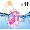 mizikuu Maschera Subacquea, Maschera Snorkeling Bambino con Visuale Panoramica 180° Design Sportive Maschere da Immersione Anti-Perdite Anti-Appannamento