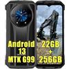 DOOGEE S110 22GB+256GB Smartphone Android 13 Telefono Indistruttibile 10800mAh