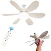 RobertAgor ALLPRESS LAMPADA VENTILATORE PLAFONIERA LED SOFFITTO E27 DIMMERABILE 6 PALE TELECOMANDO