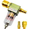 Xreuctop Filtro Aria Compressa, Filtro Aria Compressore Filtro del Compressore Daria da 1/4, Eparatore Olio-acqua Scarico Semiautomatico con Attacco Rapido para Filtro de Compresor