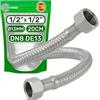 ONIX TECH Tubo Corazzato 20 cm Femmina 1/2" x Femmina 1/2" DN8 DE13 - Tubo Flessibile Realizzato in Acciaio Inox Temperatura max 70°C Pressione di Esercizio 10 bar - Garanzia di 5 Anni - ONIX TECH