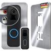 Baron Design Pannello in acciaio inox | Accessori per campanello video Blink 1° & 2° generazione (2025) | Supporto video Doorbell, scudo di fissaggio, piastra da parete per campanello Alexa
