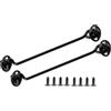 ZiYuya 2pcs gancio e chiavistello a occhiello, gancio porta in acciaio inox, gancio per cancello della cabina, gancio blocca gancio finestra chiusura con gancio e occhiello resistente gancio 10 Inch