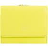 DUDU Portafoglio Donna Piccolo in Pelle RFID con Portamonete a Clic Clac Compatto 6 Porta Carte Tessere Citrus yellow