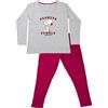 United Labels The Peanuts Snoopy Pigiama da donna - Cuddle Society Pigiama a maniche lunghe con pantaloni grigio/rosso, grigio/rosso, L