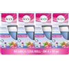 Veet Ricarica Cera Depilatoria Roll-On per Scaldacera Elettrico Easy Wax, Ceretta Gambe e Braccia per Pelli Sensibili con Olio di Mandorla, Dermatologicamente Testata, 4x50ml