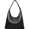 KYSUN Borsa in Pelle Intrecciata di Grande Capacità, Borse Tote da Donna Pelle PU, Borse a Tracolla Hobo, Borsa a Tracolla in PelleIntrecciata da Donna, Borsa a Spalla Donna per Lavoro (Nero)
