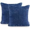 AmeliaHome Set di 2 federe Decorative per Cuscino, 45 x 45 cm, Colore: Blu Scuro