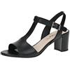 CAPRICE 9-9-28305-20, sandalo tacco Donna, Nero (Black Nappa), 41 EU