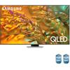 Samsung Q80D TV QLED 4K 55" QE55Q80DAT Smart TV Wi-Fi Eclipse Silver 2024, Processore NQ4 AI GEN2, 4K AI Upscaling, Simple Chamfer Design, Dolby Atmos