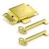 Securit Cupboard Door Lock with 2 Keys 63mm in Electro Brass Finish by Securit