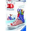 Ravensburger - Puzzle 3D Portapenne Sneaker Flag | Puzzle 3D Bambini A Partire dagli 8 Anni | Modellismo da Costruire Bambini di 108 Pezzi | Regalo Bambino 8 Anni E più