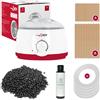 Anyskin Cera Brasiliana kit Completo con Scaldacera Professionale 100Watt, Ceretta Brasiliana Chicchi 250g Black Made in Italy, Olio Dopocera 100 ml, 5 Dischetti Salvacera e Spatole in legno 25pz.