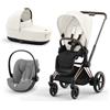Priam Platinum Sale - Cybex Platinum Trio e-Priam Off White Telaio Rosegold con Cloud G i-Size Plus