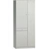 Sarmog Armadio portabiancheria 3 ante 1 cassetto, 77x34x183 cm