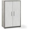 Sarmog Mobile 2 ante cemento e ossido bianco, 71x41x110 cm
