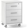 Sarmog Cassettiera 3 cassetti bianco ossido, 51x71x41 cm